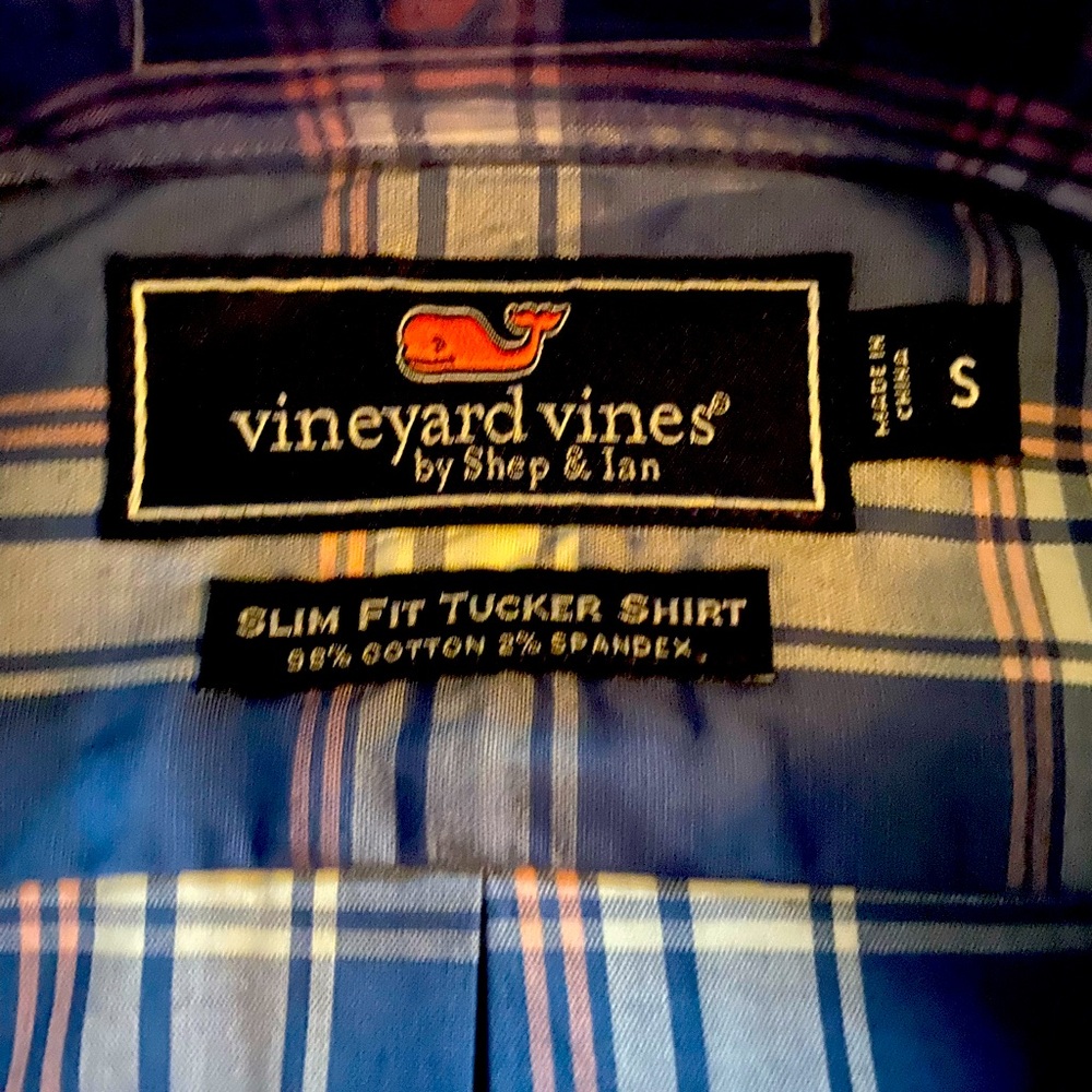 SALE!!!NWT Vineyard Vines Mens small/ slim fit plaid button down shirt - Picture 3 of 3